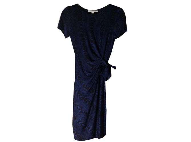 Diane Von Furstenberg Kleid aus blauer Seide