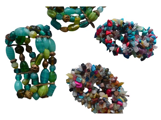 Autre Marque Set aus 4 LBMDJ Perlenarmbändern mehrfarbig Mehrfarben