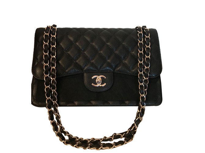 Timeless Chanel Handbags Black Leather  ref.50567