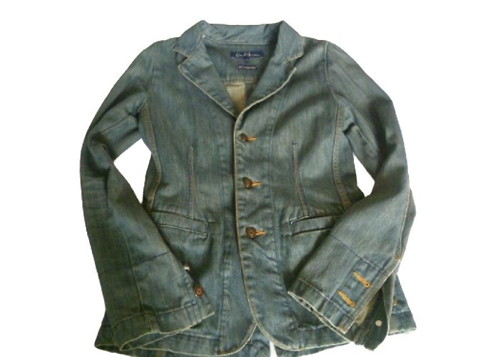 Autre Marque Earl Jeans Jeansjacke Blau Baumwolle Größe S
