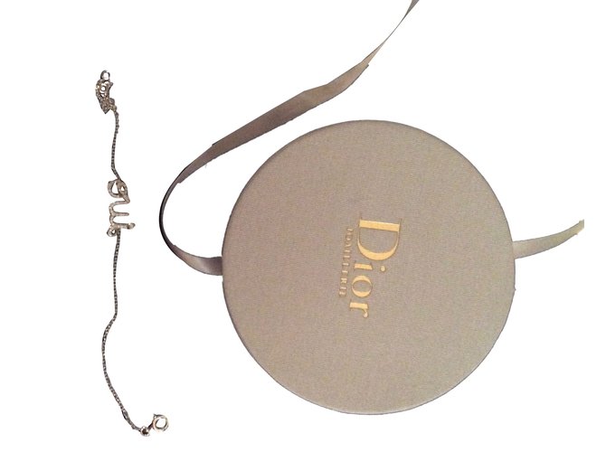 Dior Bracelets Or blanc Argenté  ref.50611
