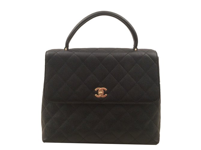 Chanel Handbags Black Lambskin  ref.50627