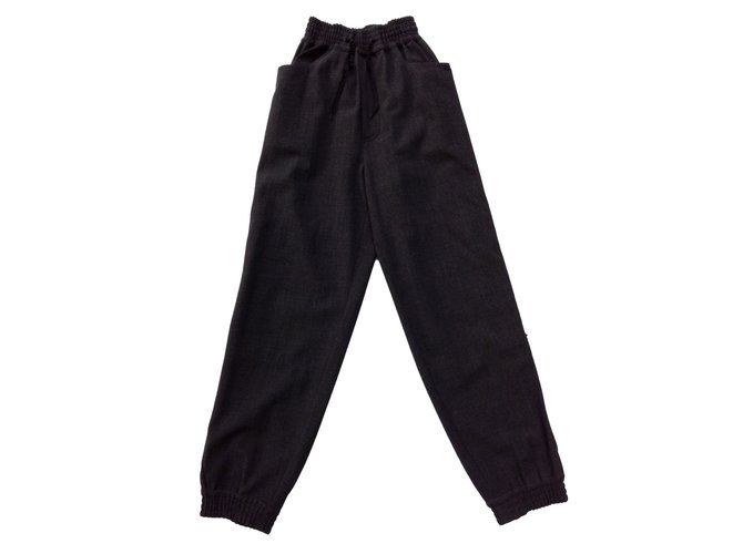 Jean Paul Gaultier Pants, leggings Grey Wool  ref.50655
