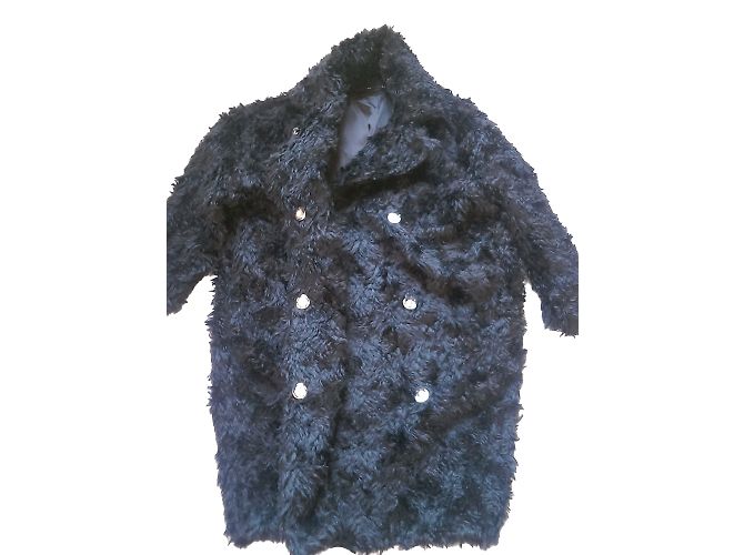 Abrigo oversize de mohair y algodón negro & Other Stories