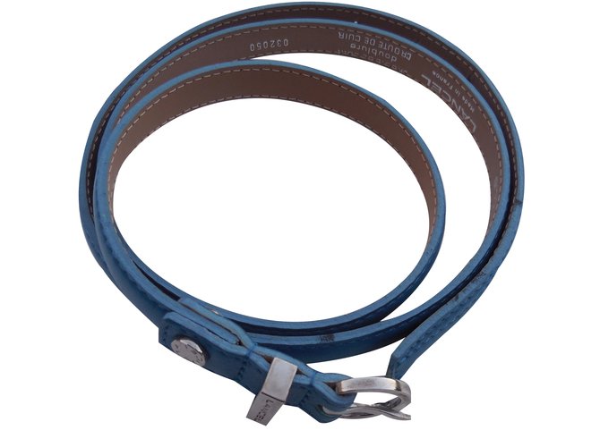 Lancel Cinturones Azul Cuero  ref.50693