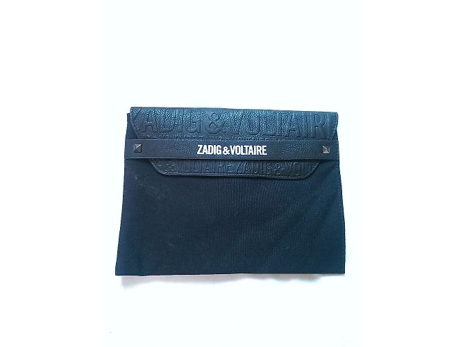 Bolso de solapa Zadig & Voltaire algodón negro