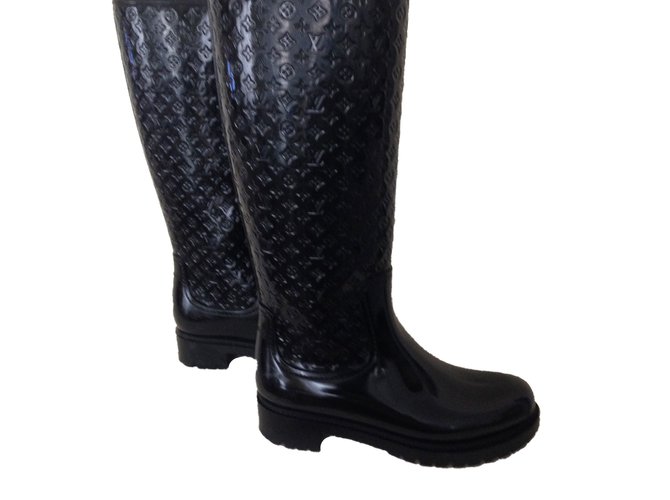 Louis Vuitton Psplash LV boots Black Rubber  ref.50709