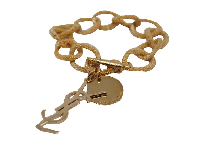 Yves Saint Laurent Charm bracelet Golden Metal  ref.50711
