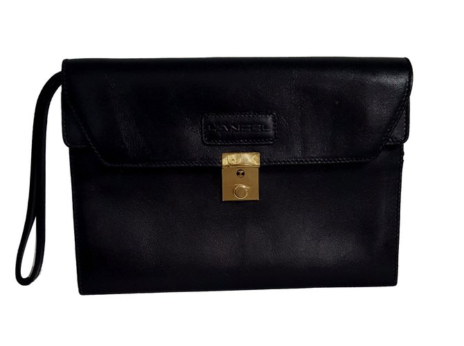 Lancel Bags Briefcases Black Leather  ref.50715