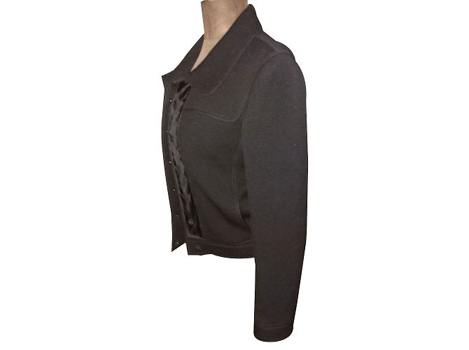 Prada Black Wool Biker Jacket