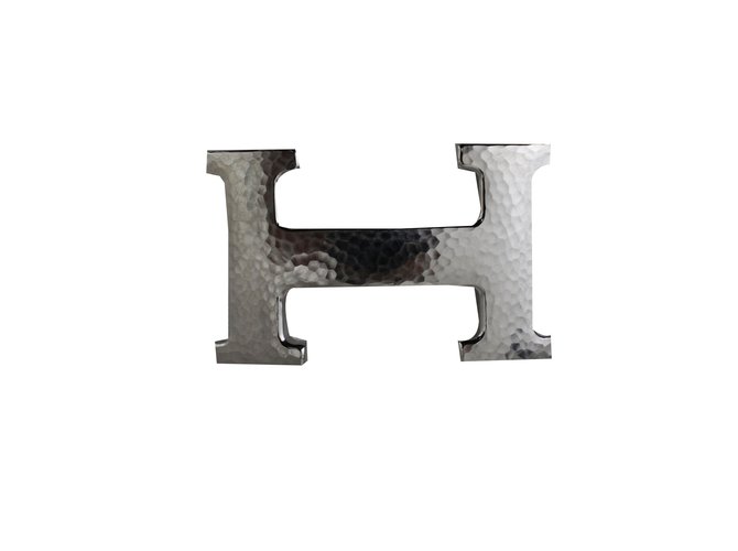 Fibbia della cintura di Hermès Argento Acciaio  ref.50760
