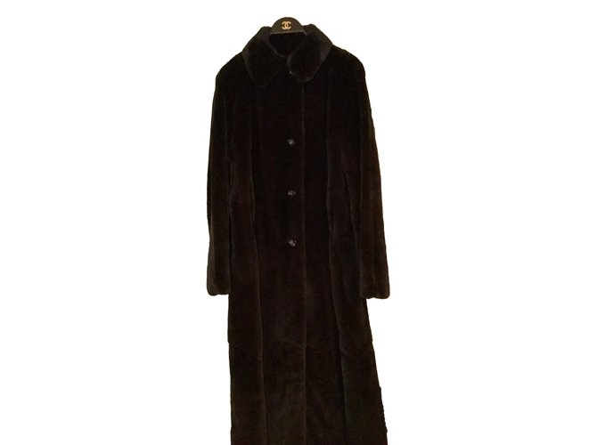 Jil Sander Coat Dark brown Fur  ref.50774