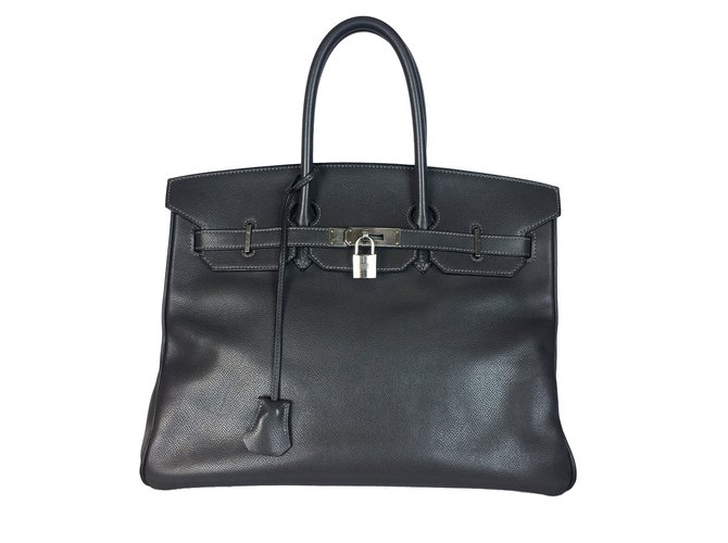 Hermès Birkin 35 Epsom Graphite Grey Dark grey Leather  ref.50783