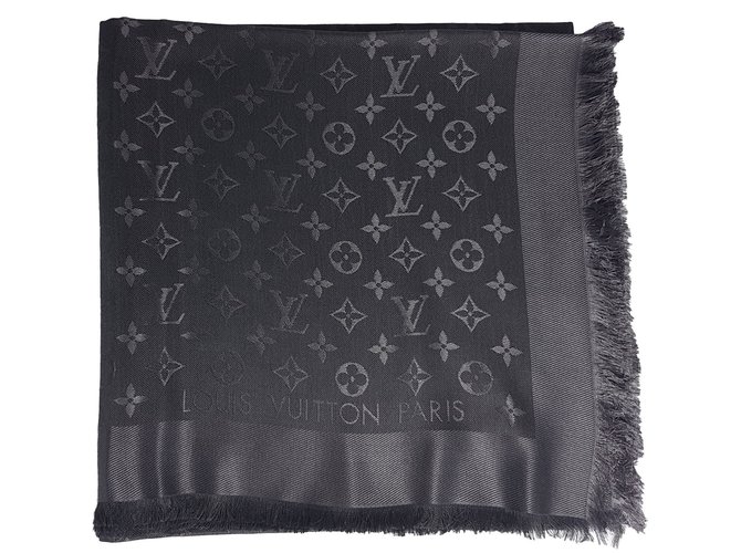 Louis Vuitton mantón monograma antracita  ref.50789