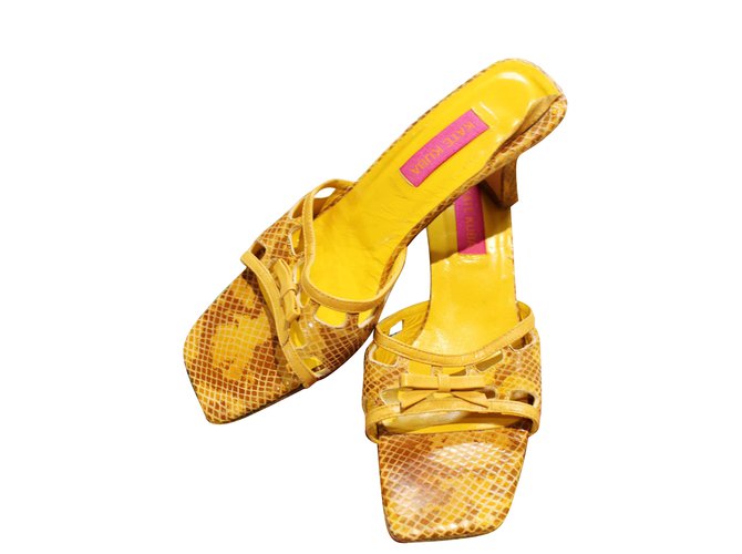 Autre Marque Kate Kuba Sandals Yellow Leather  ref.50901