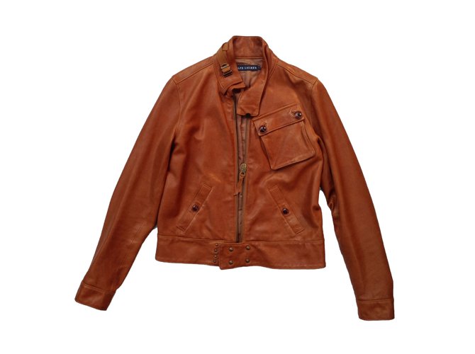 Polo Ralph Lauren Jacket Caramel Leather  - Joli Closet