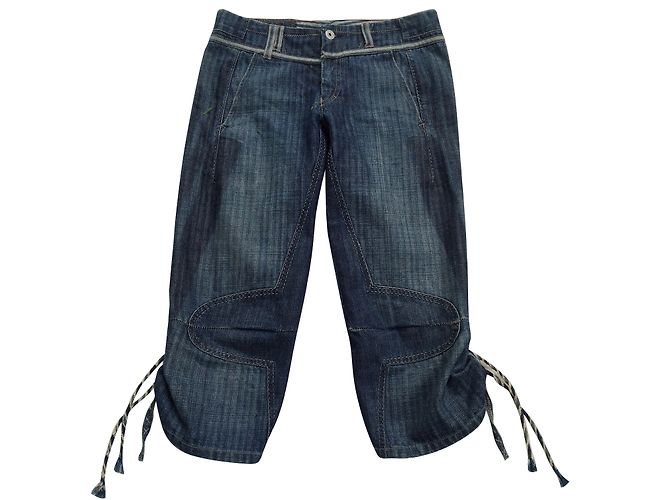 Marithé et François Girbaud Pantalones cortos de algodón azul