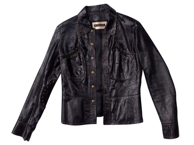 Plein Sud Jacket Black Leather  ref.51090