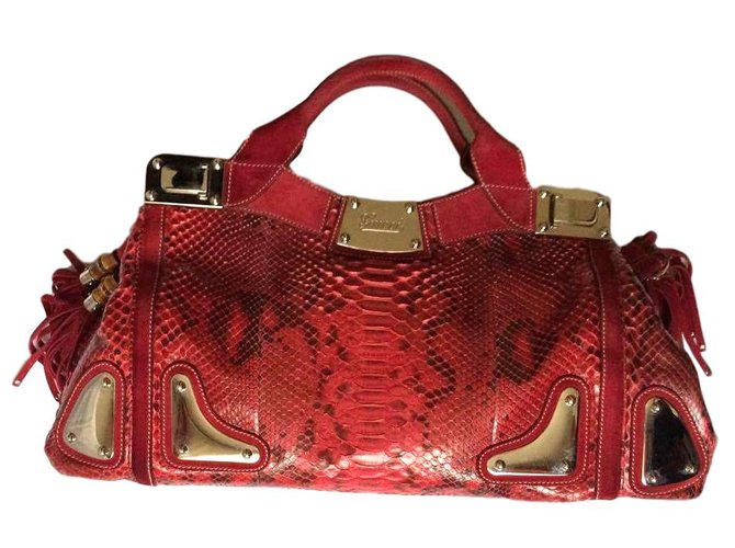 Gucci Race Red Exotic leather Python  ref.51103