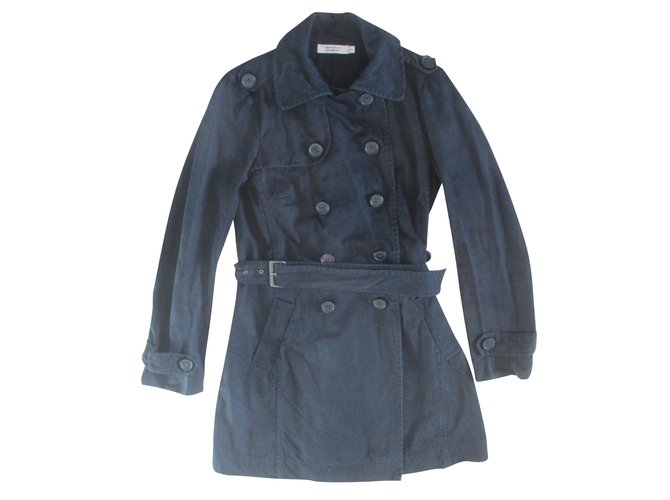 Comptoir Des Cotonniers Trench coats Black Cotton  ref.51212