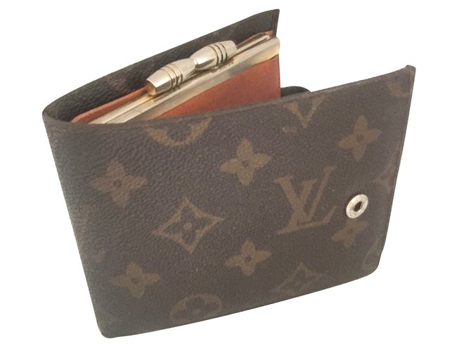 Louis Vuitton Brieftasche Dunkelbraun Synthetisch  ref.51250