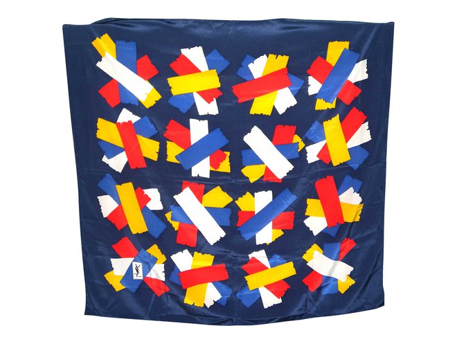 Yves Saint Laurent Sciarpa seta Multicolore  ref.51255