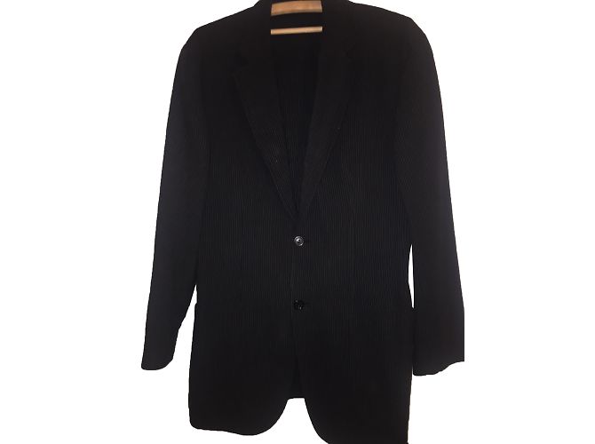 Giacca da abito Hugo Boss Mason Grigio Scuro con Righe Crema Taglia 50 Grigio antracite