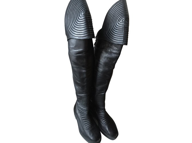 Stéphane Kelian Boots Black Leather  ref.51299
