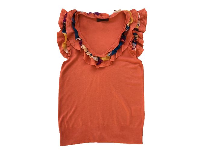 Top de seda Alberta Ferretti Naranja