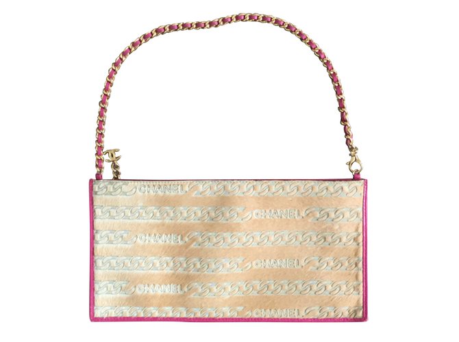 Chanel Handtaschen Pink Pelz  ref.51362