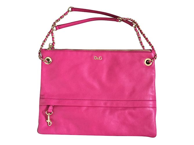 Dolce & Gabbana Ania Handtasche Fuchsia Lammleder Pink