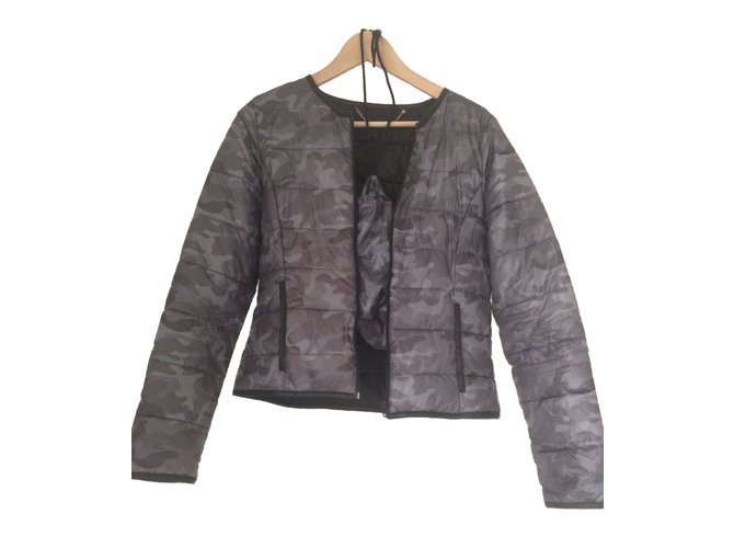One step Coats, Outerwear Grey Polyester  ref.51409