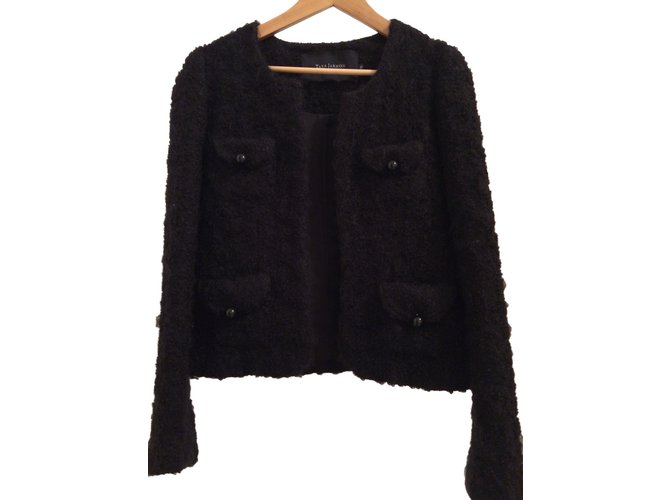 Tara Jarmon Skirt suit Black Wool  ref.51410