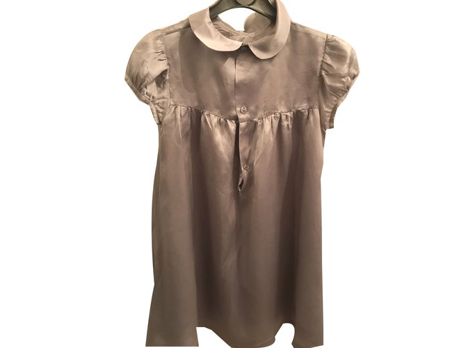 Tartine et Chocolat Dresses Grey Silk  ref.51457