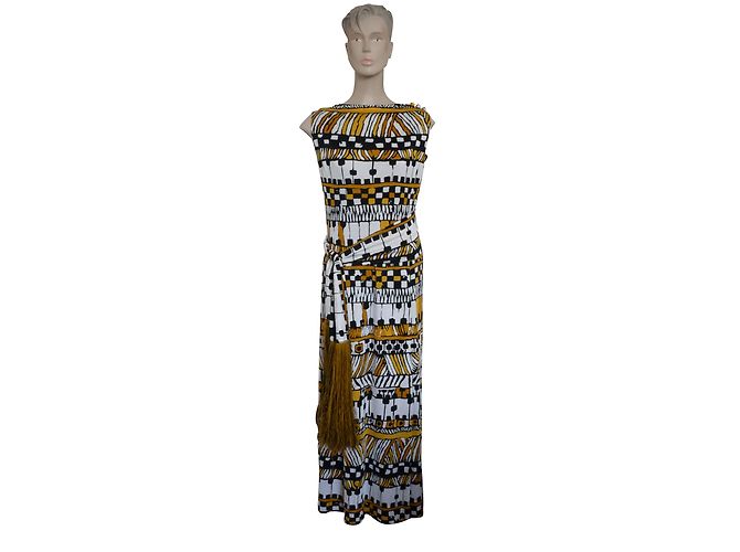 Autre Marque Vestido largo de jersey estampado TRICOSAT Multicolor