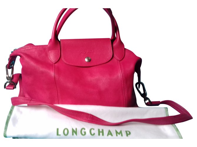 Longchamp Bolsos de mano Rosa Cuero  ref.51583