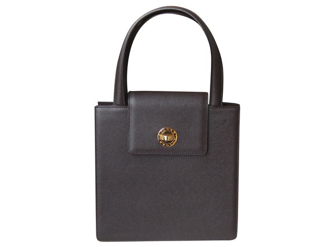 Bulgari Handbags Dark brown Leather  ref.51586