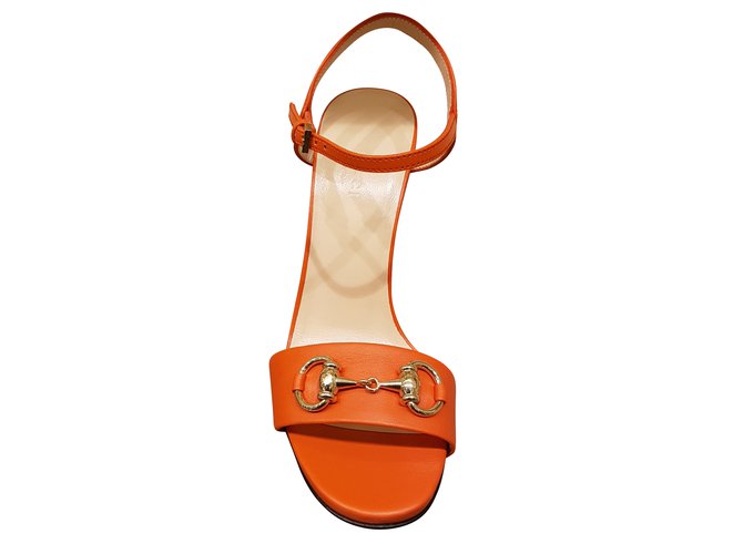 gucci orange sandals