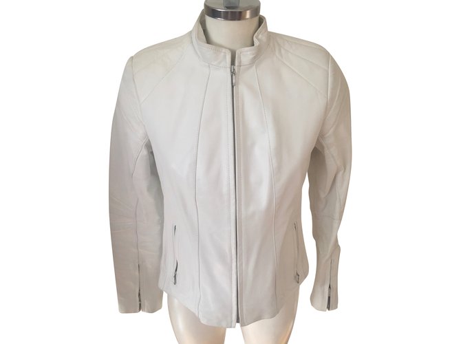 Autre Marque Jackets White Leather  ref.51659