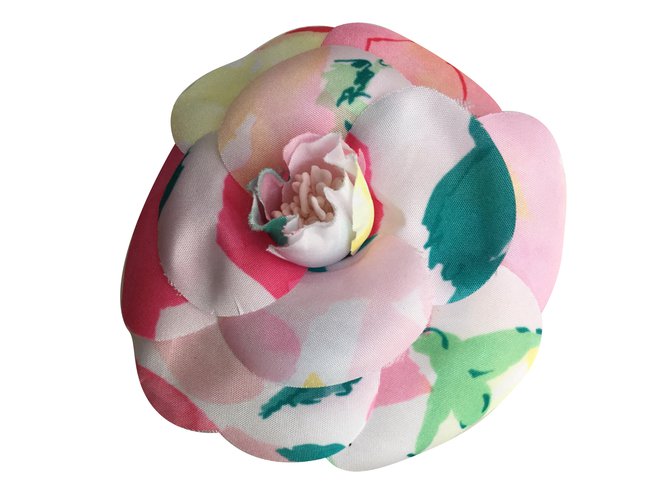 Chanel Broches Tissu Multicolore  ref.51680