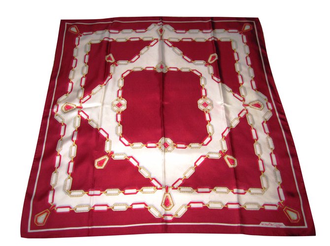 Cartier Silk scarves Dark red  ref.51686