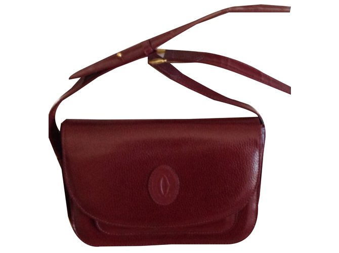 Cartier Handbags Dark red Leather  ref.51698