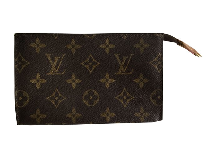 Louis Vuitton Sacos de embreagem Marrom Couro  ref.51730