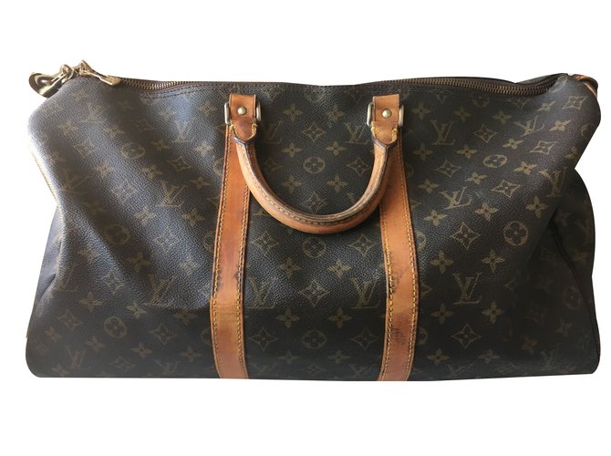 Louis Vuitton Keepall 50 Brown Cloth  ref.51733