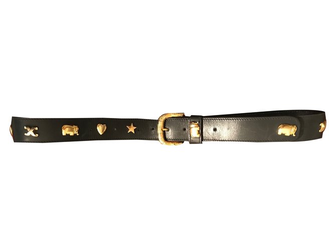Autre Marque Belts Blue Golden Leather  ref.51736