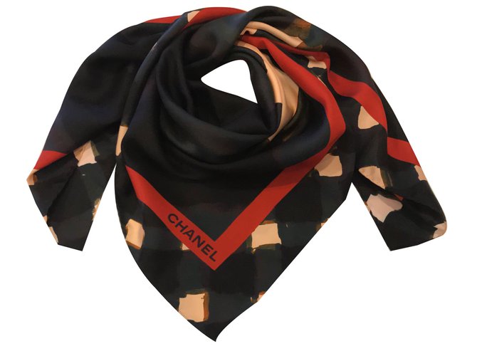 Chanel Scarves Black Silk  ref.51753