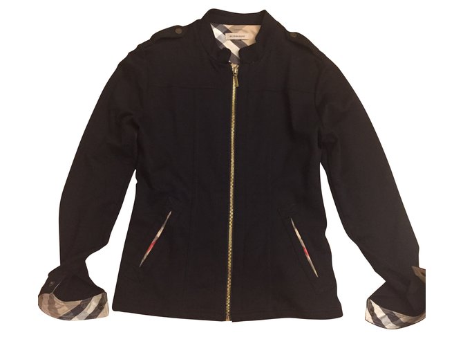 Burberry Jacket Black Cotton  ref.51883