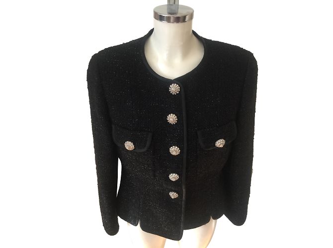 Veste en laine noire Georges Rech 42FR