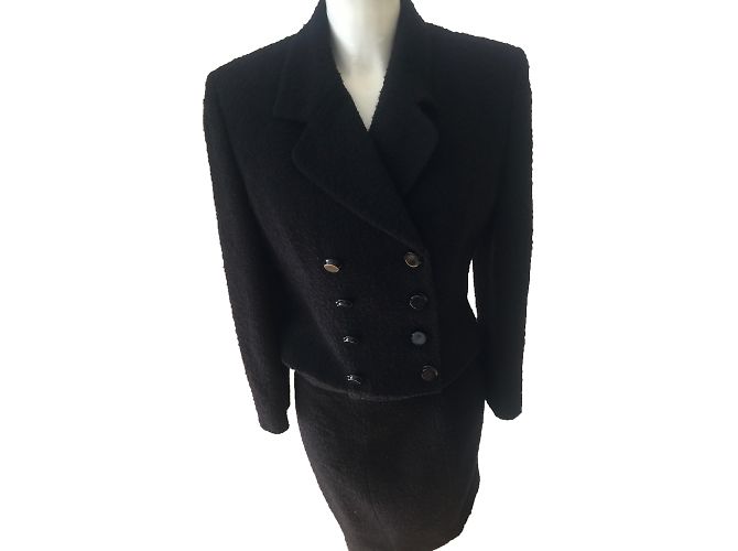 Conjunto de saia Dolce & Gabbana em lã preto