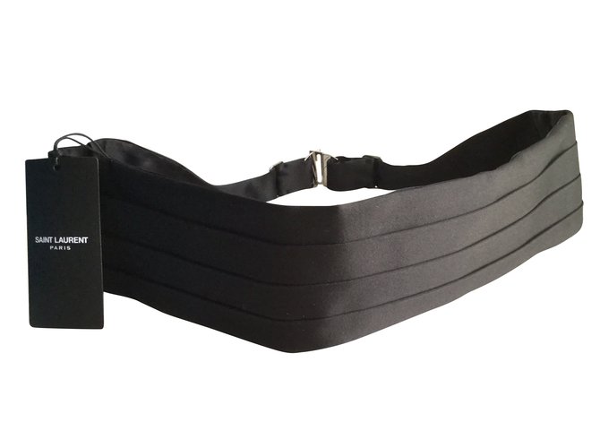 Saint Laurent Belts Black Silk  ref.51928